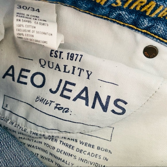 AEO American Eagle Slim Straight Denim Jeans 30/34 - Picture 10 of 10